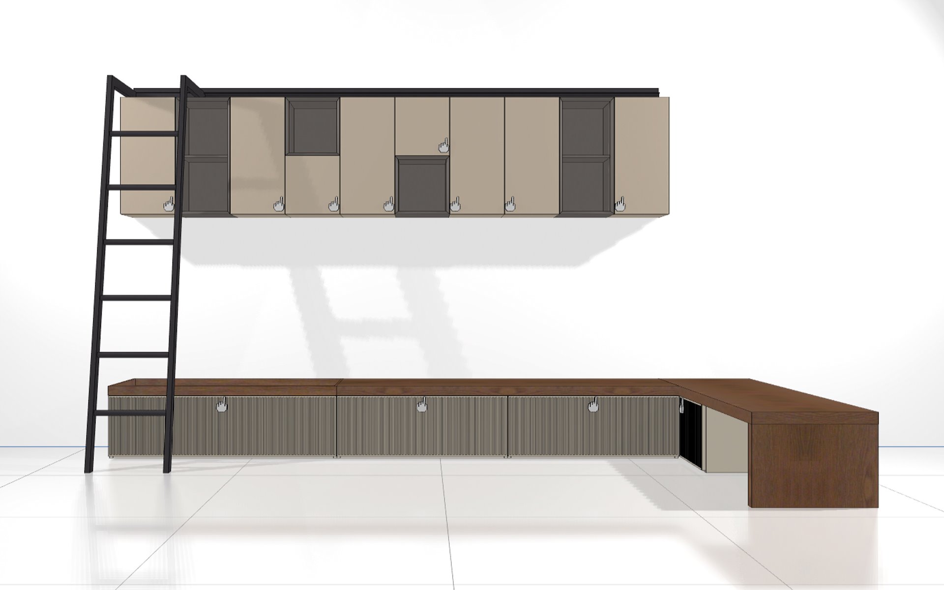 Wandkasten BedHabits Bookliving voor